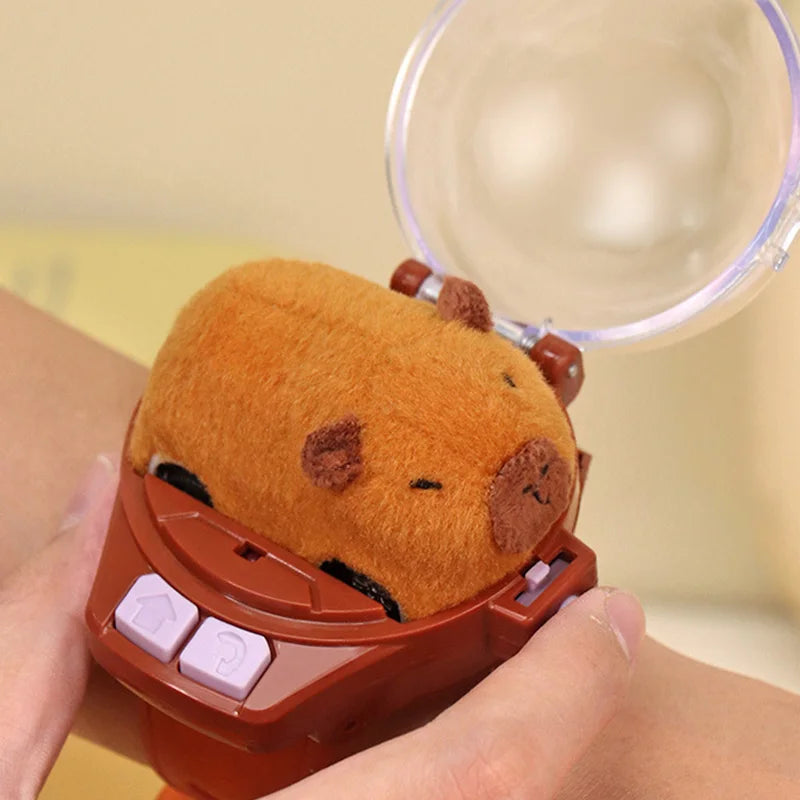 Capybara Rabbit Remote Control Car Watch Toys with Light 2.4G Racing Car Wrist Toy for Kid RC Small Car Interactive Game