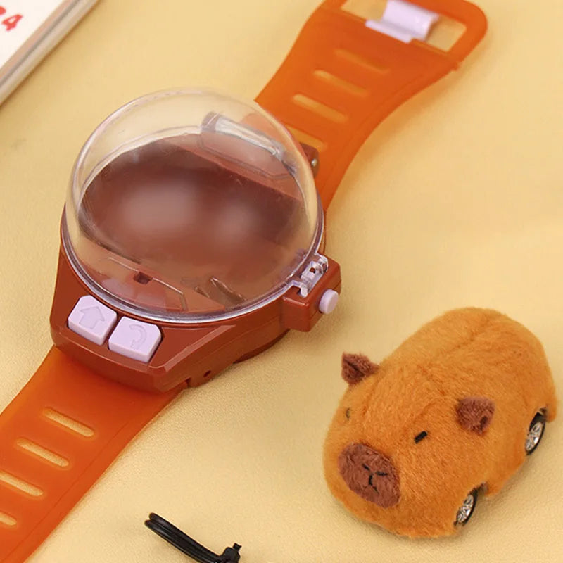 Capybara Rabbit Remote Control Car Watch Toys with Light 2.4G Racing Car Wrist Toy for Kid RC Small Car Interactive Game